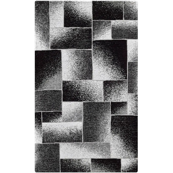 Tappeto Passatoia Corridoio Geometrico Nero