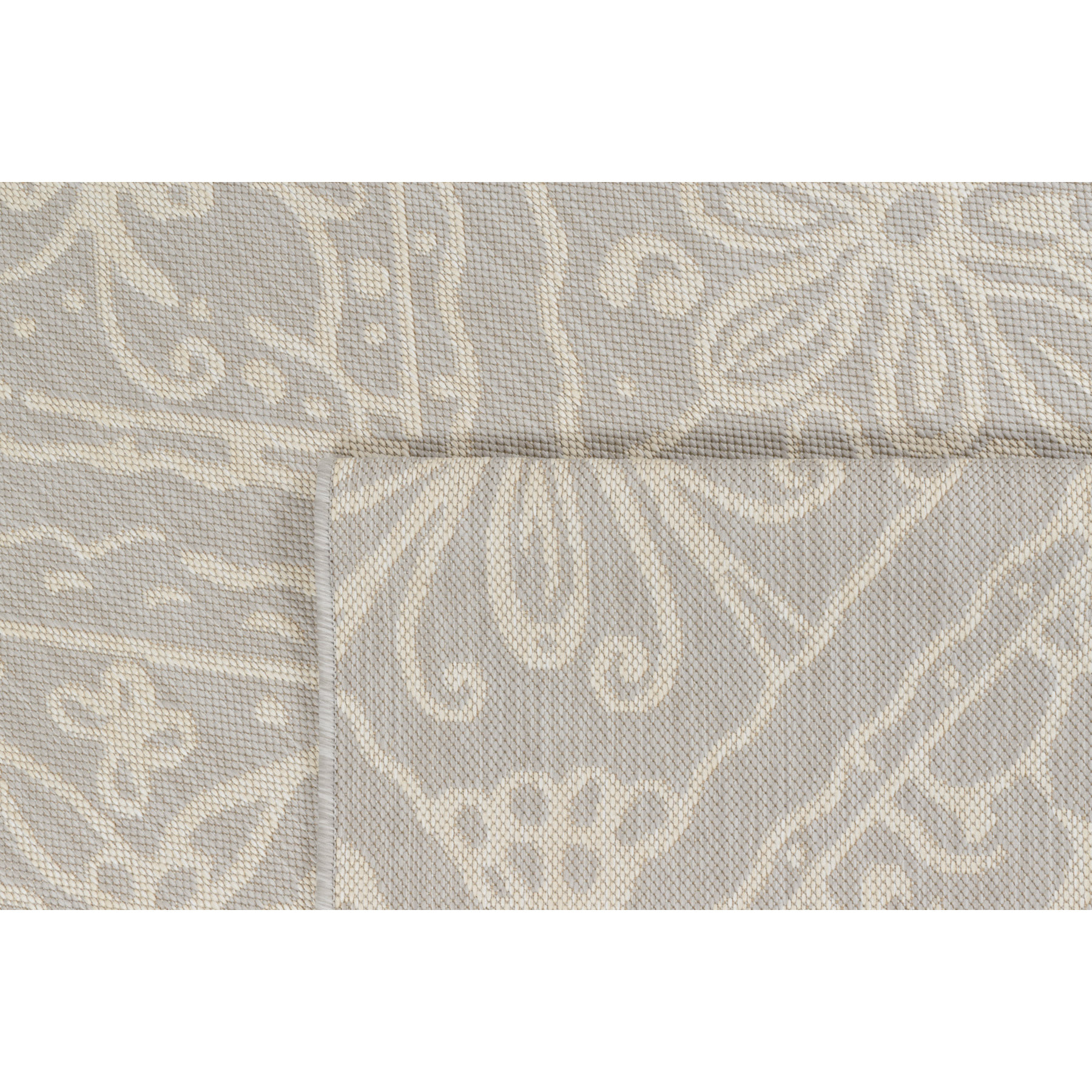 Samba - tapis intérieur extérieur motif floral, gris