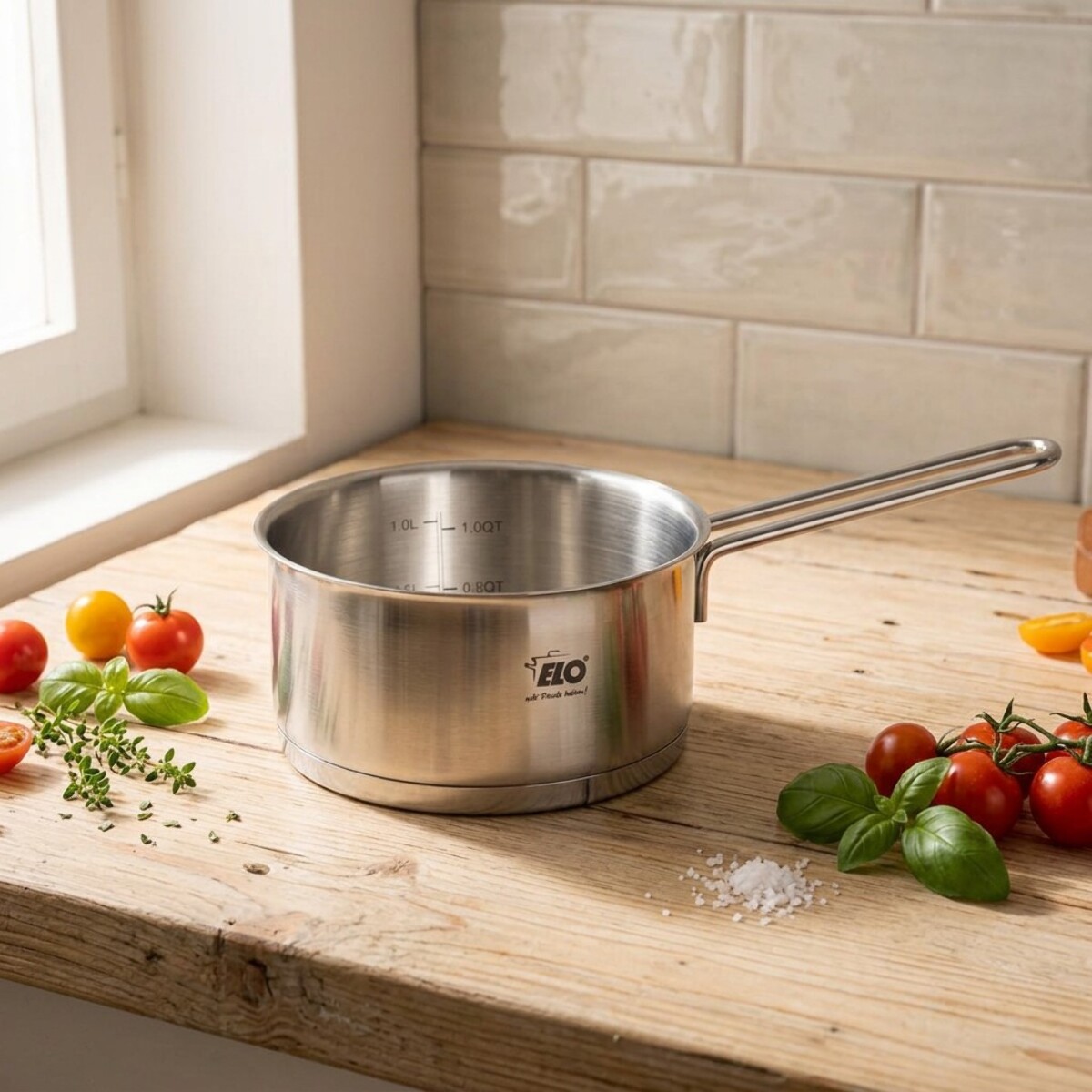Casserole en inox 16 cm capacité 1,3 litres Elo Citrin