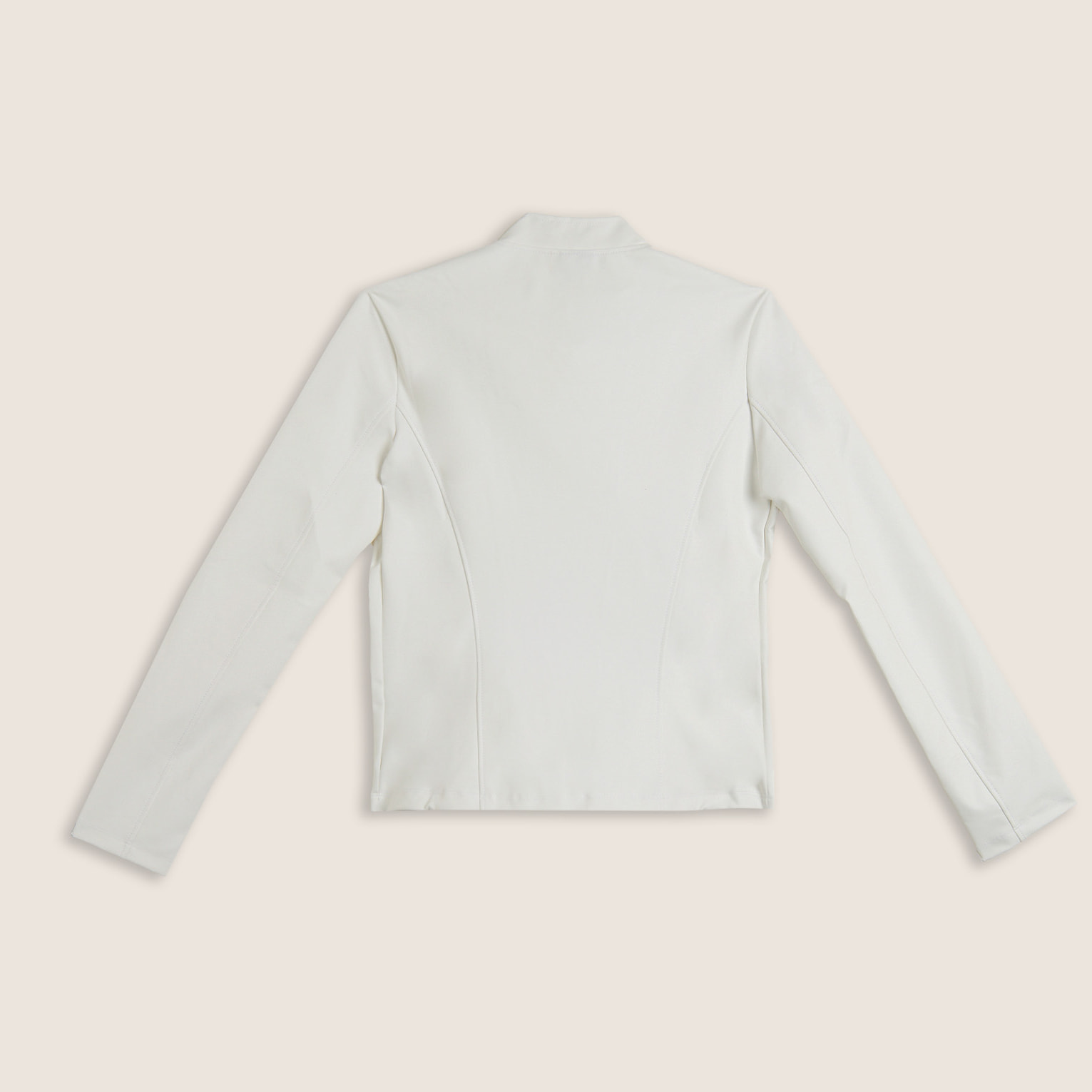 Giacca chiodo da donna in tessuto coated effetto pelle