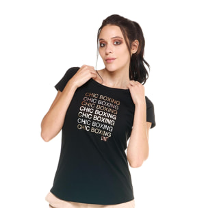 Camiseta de mujer Leone de manga corta Winter Chic Boxing