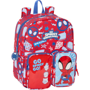 Mochila guarderia bolsillos adapt.carro spidey "rescue"