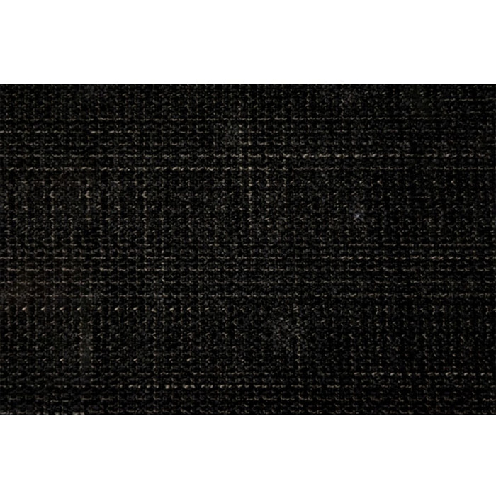 Lit coffre avec tête de lit bandes horizontales Tissu