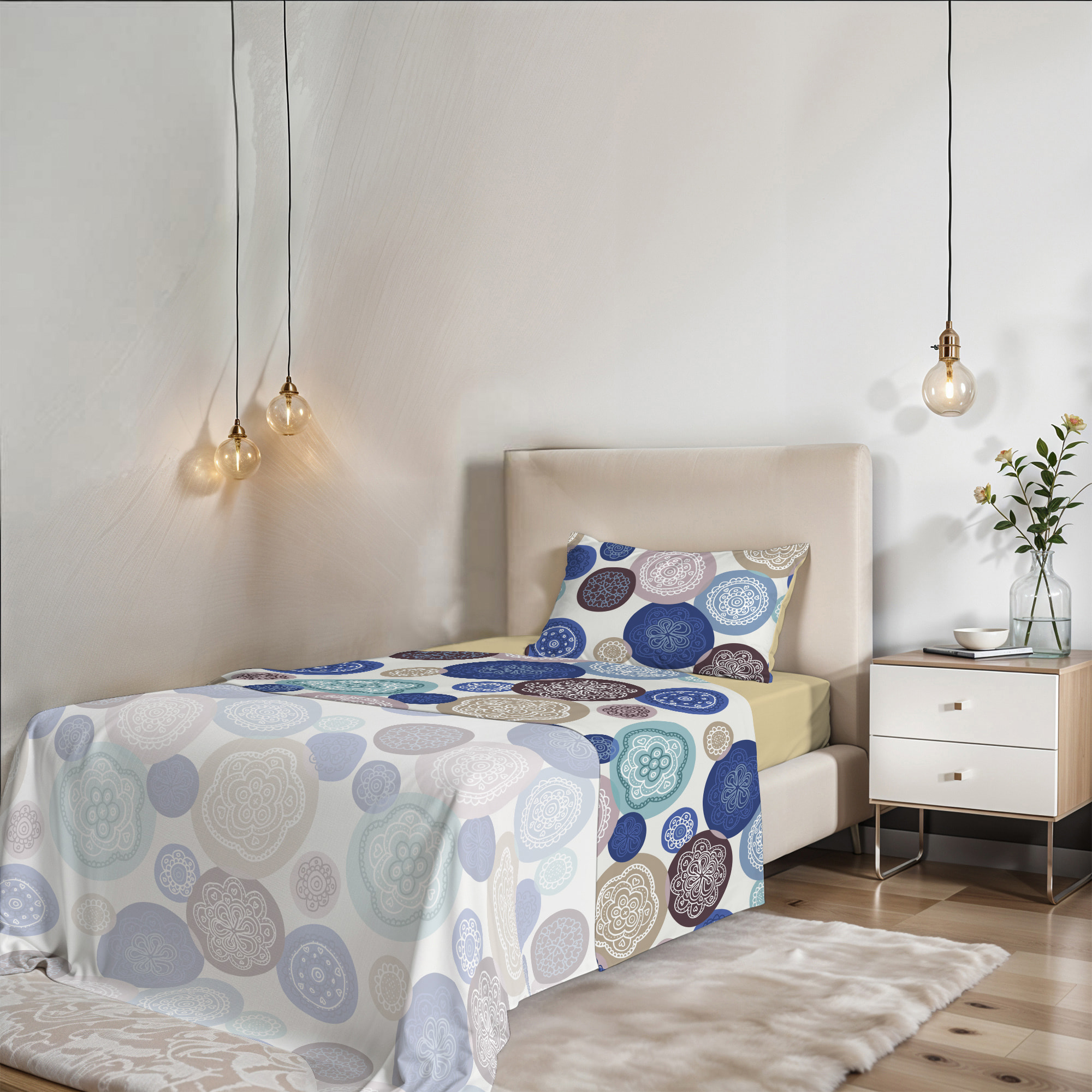 COMPLETO LETTO FANTASY PIAZZA E MEZZA - 100% MICROFIBRA