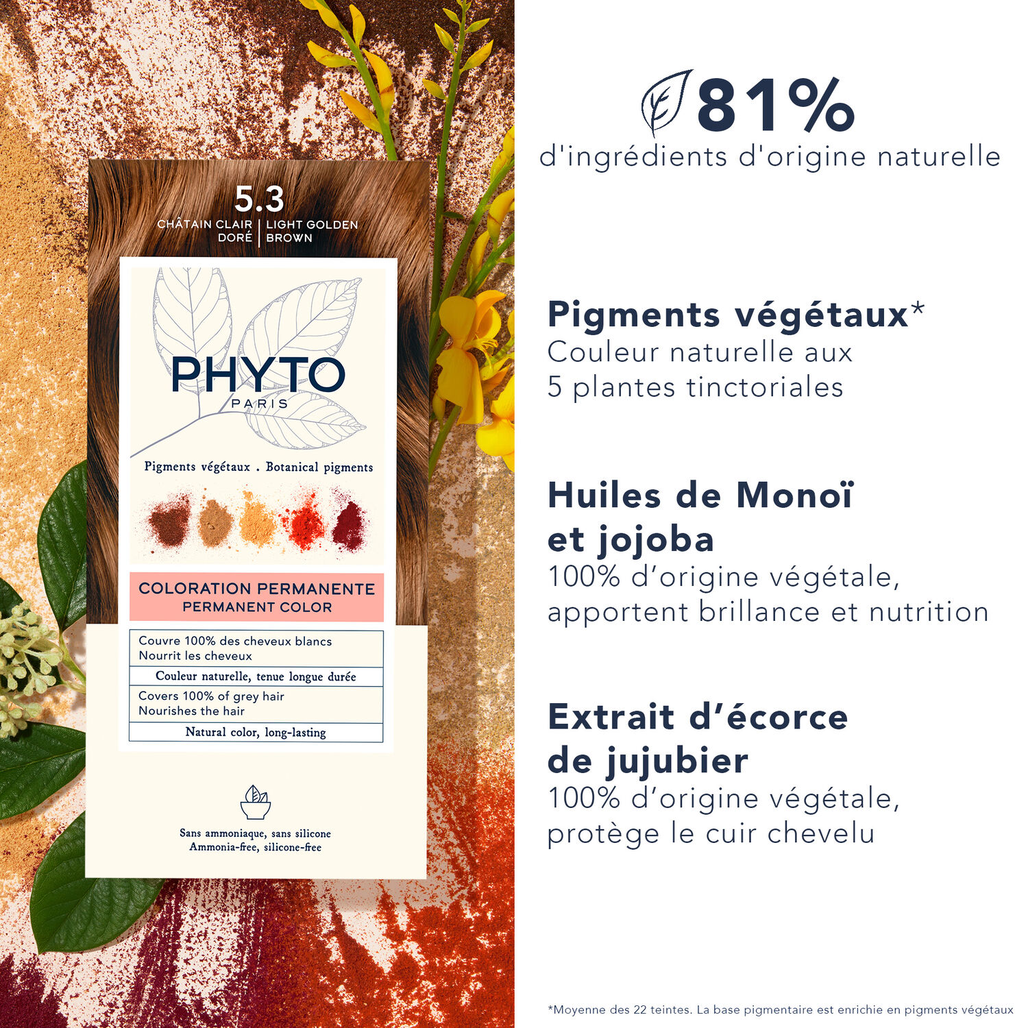 Kit Coloration - Coloration Permanente 5.3 Châtain Clair Doré