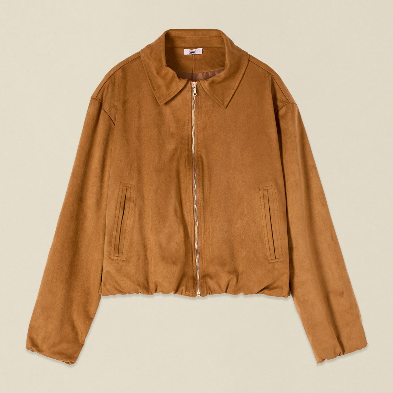 Oltre - Giubbotto corto con zip - Marrone