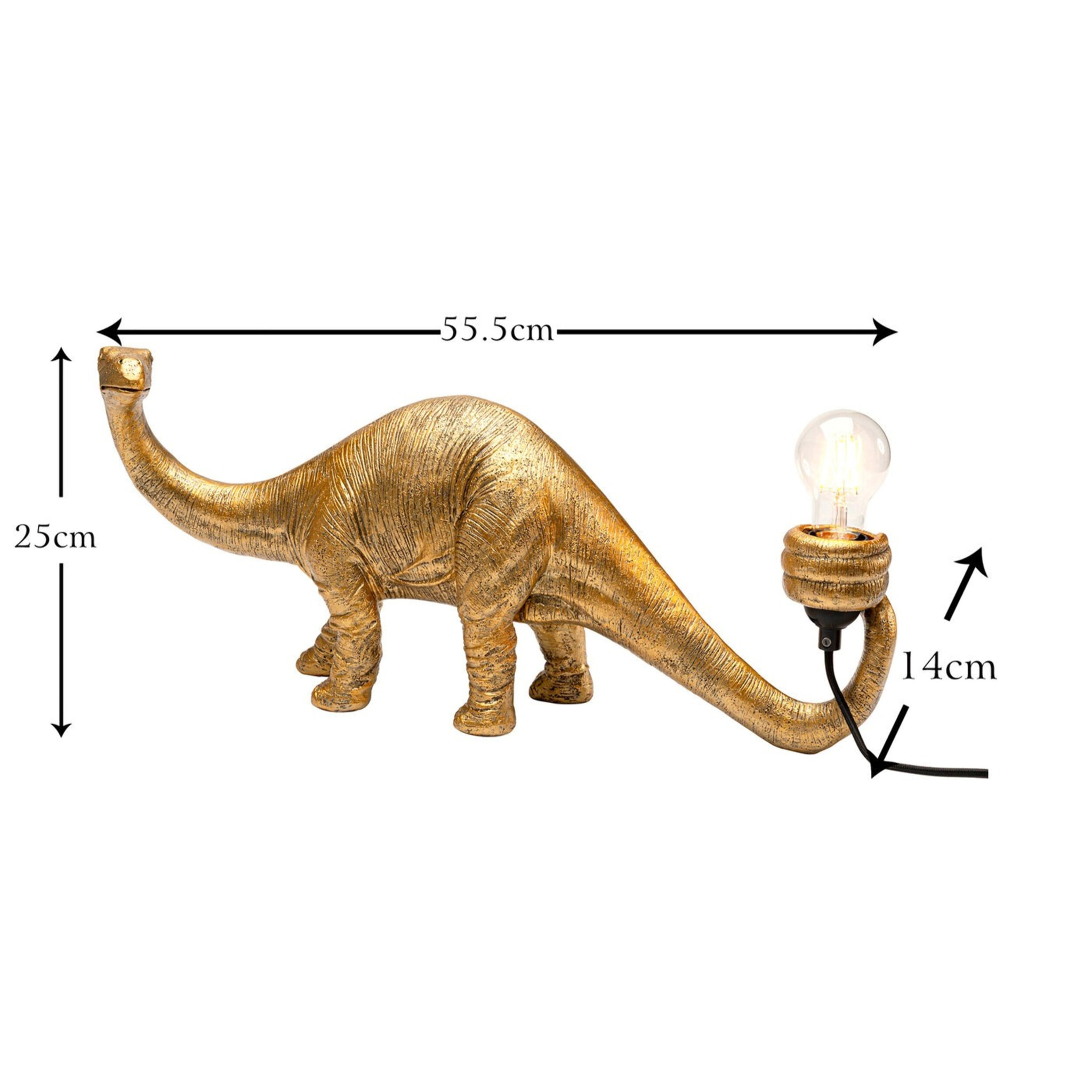 Lampe dinosaure doré Kare Design