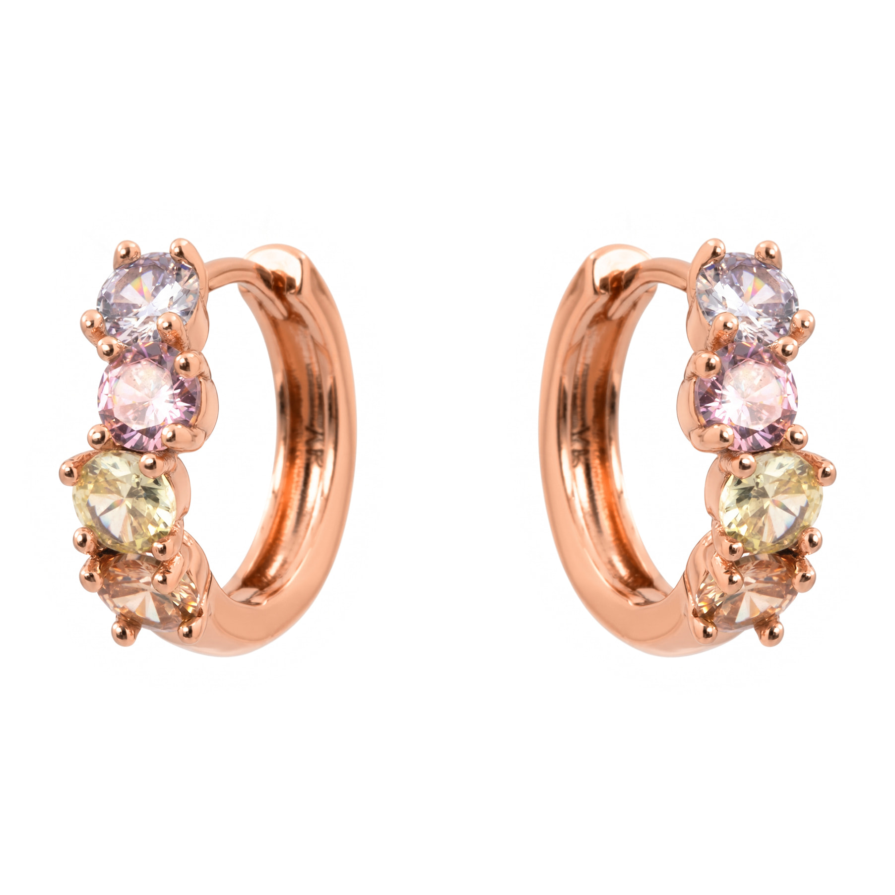 Pendientes Zamza acabado oro rosa 18k