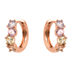 Pendientes Zamza acabado oro rosa 18k