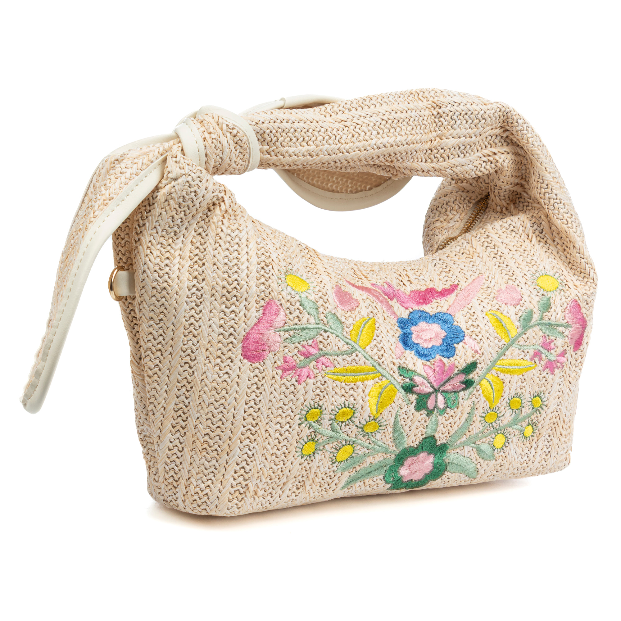Bisagno Bolso de hombro Mujer. Fabricado en tela y piel sintética PU con diseño de flores.