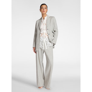 Elena Mirò - Pantalones chinos de mezcla de lino - Gris