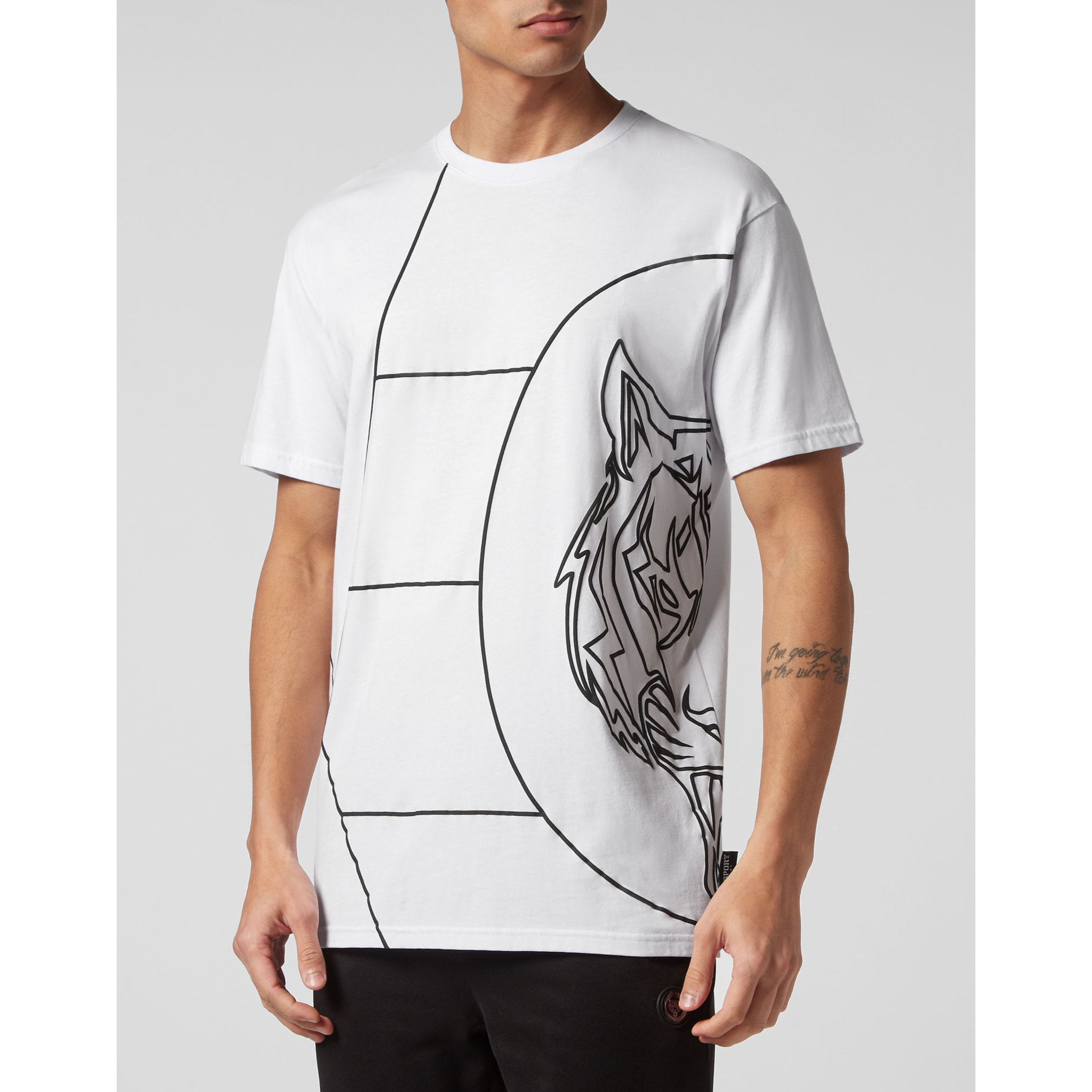 PLEIN SPORT Camiseta de cuello redondo y manga corta TIGER
