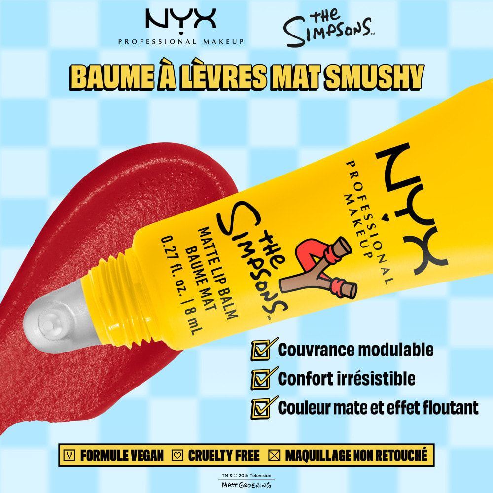 NYX Professional Makeup Collection Limitée The Simpsons Smushy REBEL RED