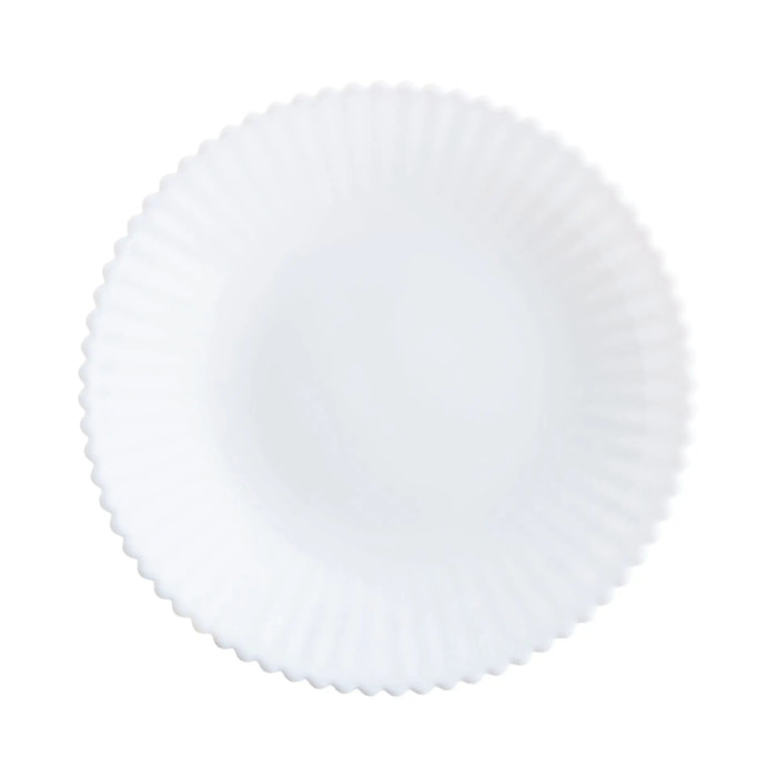 6 assiettes creuses blanches 20 cm Bloom - Luminarc