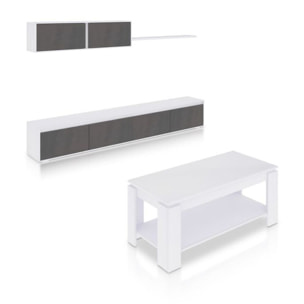 Pack salón con mesa de centro Arlet Plus Blanco Artik (Blanco Mate) - Óxido