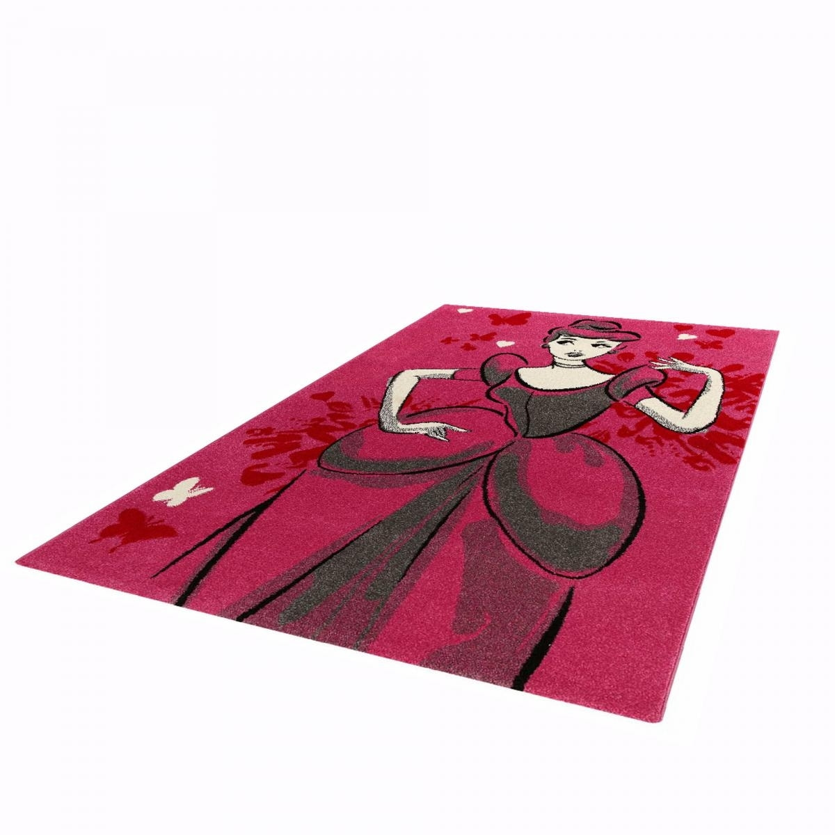 Tapis enfant tissé motif princesse ROGE