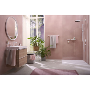 WallStoris Ensemble d'accessoires pour la douche blanc mat