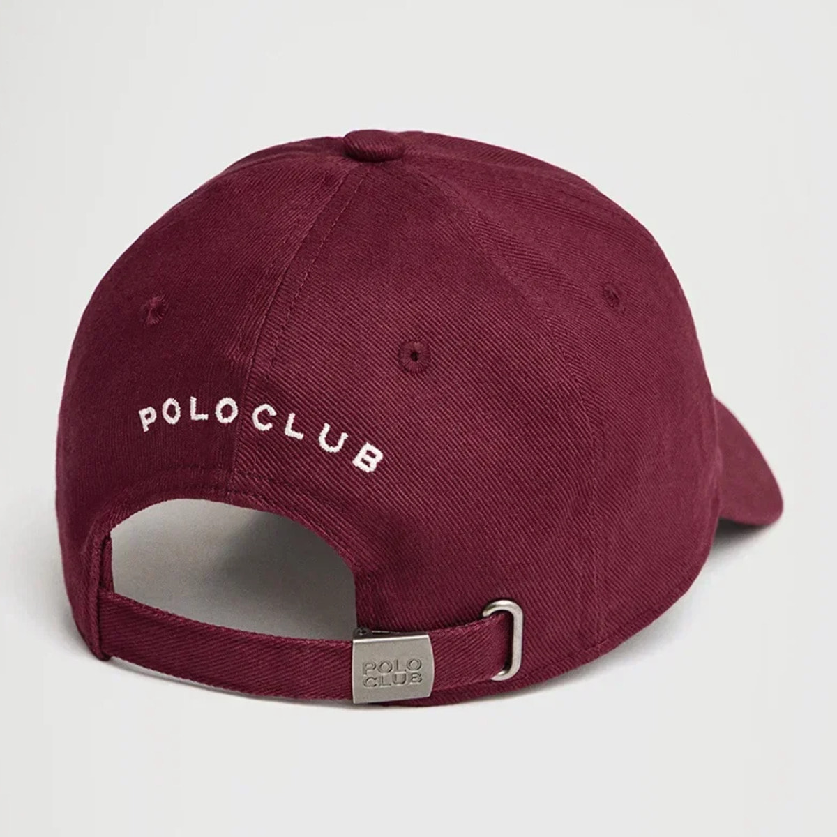 Gorra granate de seis paneles con logo Rigby Go