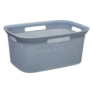 Corbeille à linge 45L "Scandinave" gris