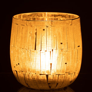 J-Line photophore Mosaique - verre - gris clair - medium