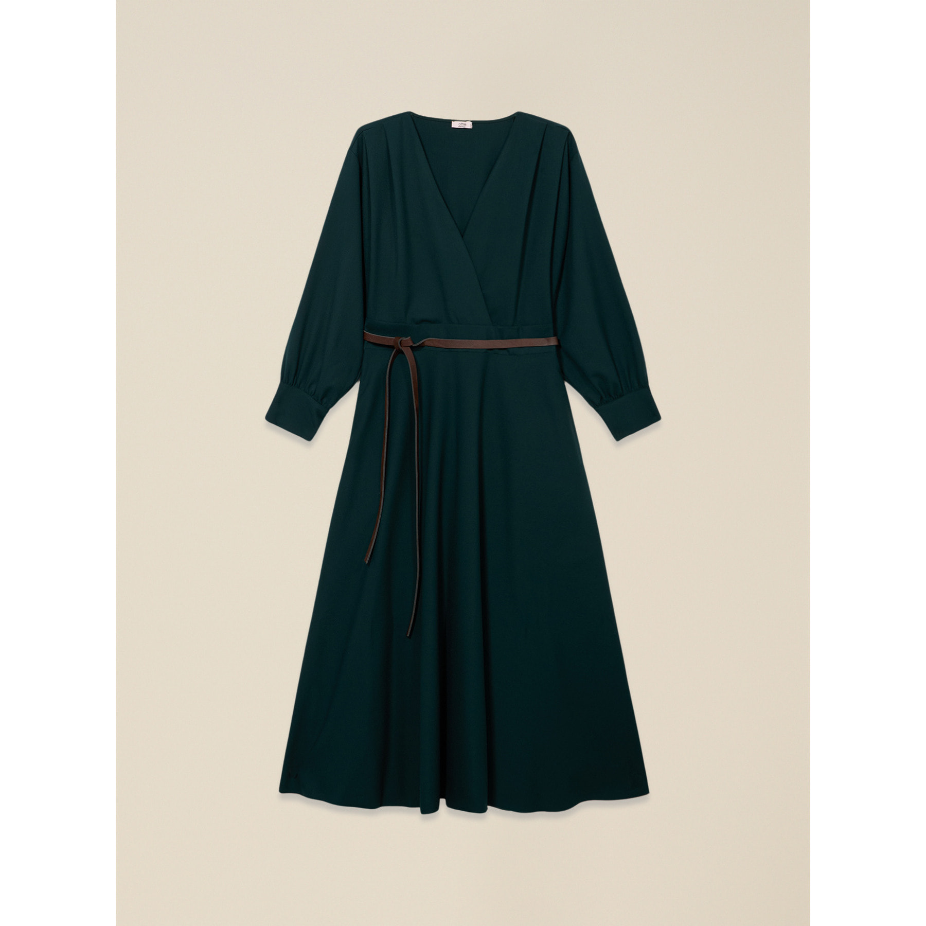 Oltre - Vestito flare con cintura - Verde