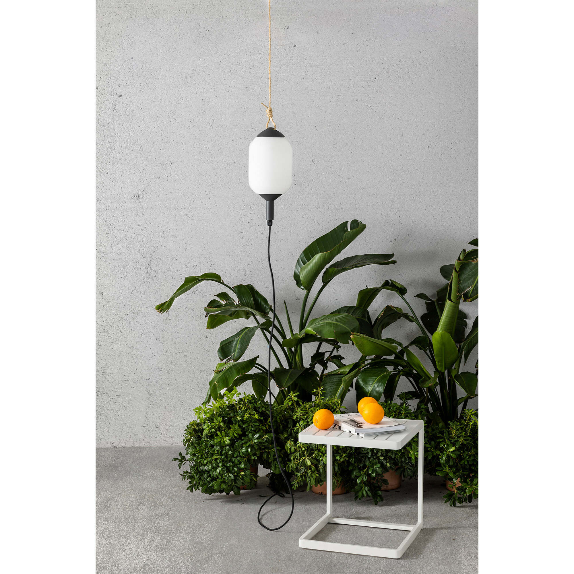 SAIGON OUT R17 Lámpara portátil y colgante gris/blanco mate hole cap