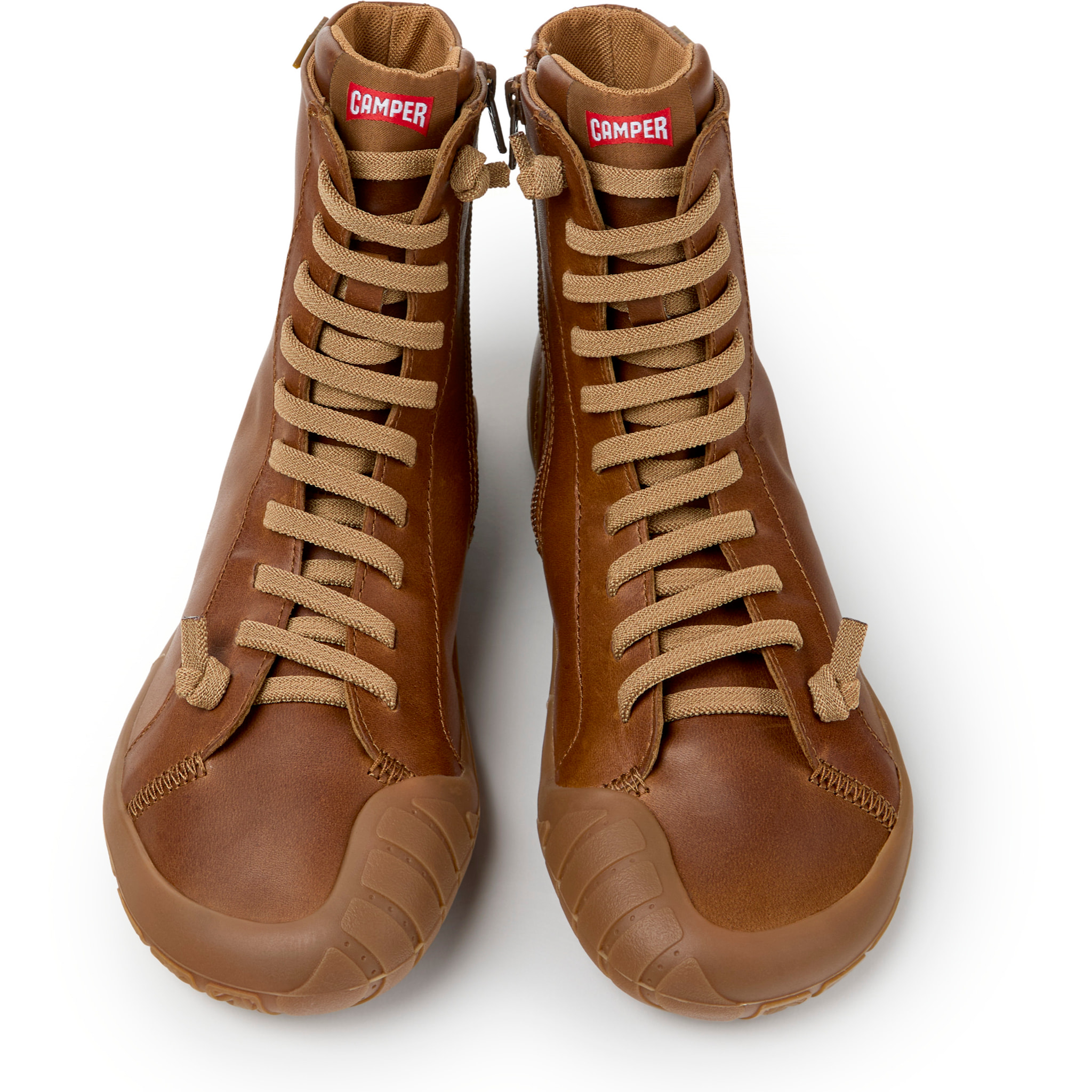Botines - CAMPER Peu Path+ - Marron - Piel lisa