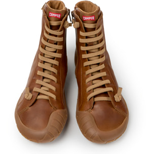 Botines - CAMPER Peu Path+ - Marron - Piel lisa
