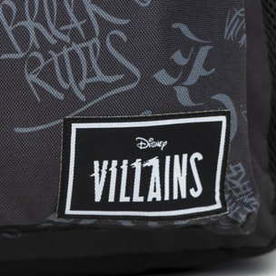 Mochila casual de villanas de disney - color negro - 32x12x42 cm - fabricada en poliéster - estampado con motivos de maléfica
