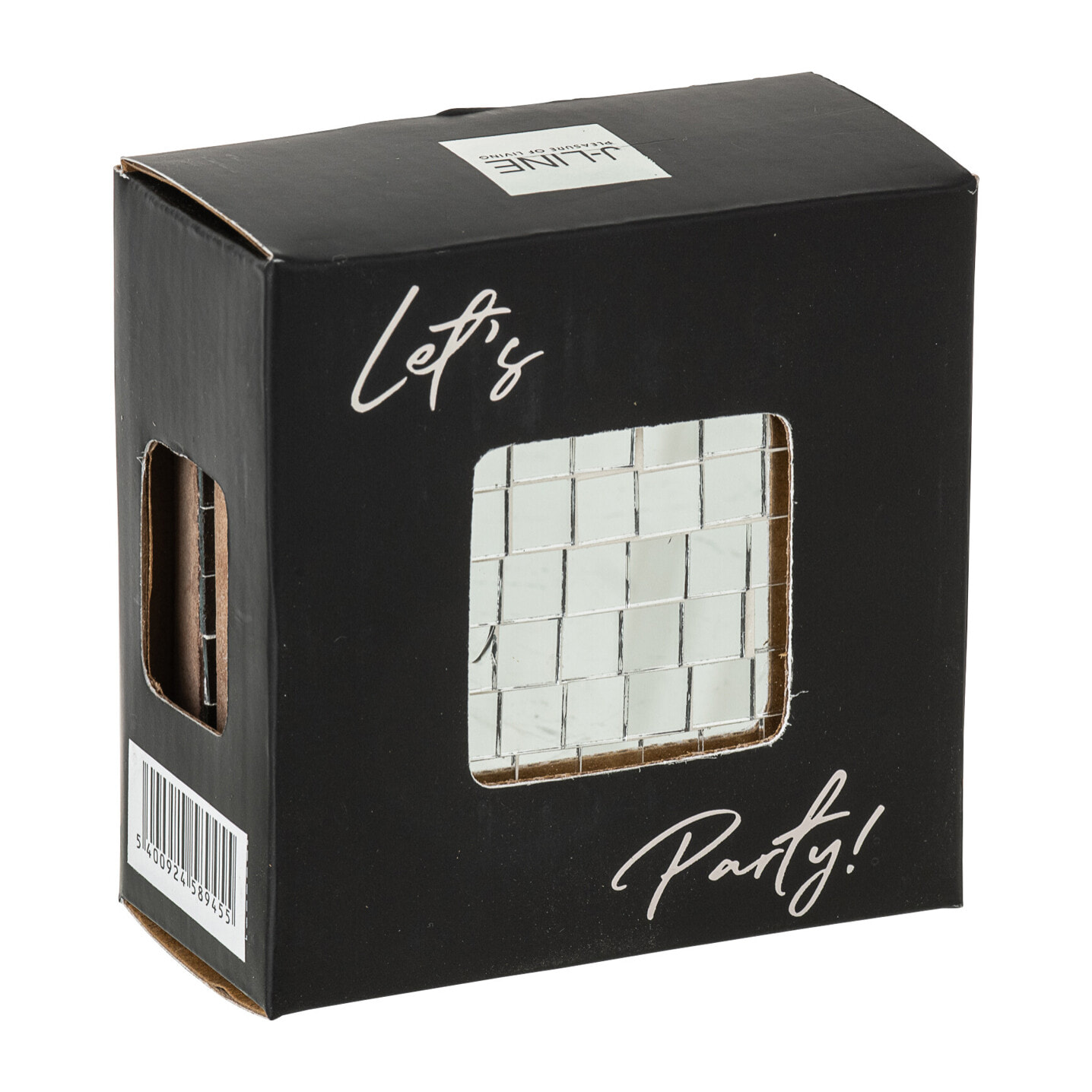 J-Line dessous de verre - bois - argent - boîte de 4