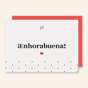 Postal "Enhorabuena" Corazón