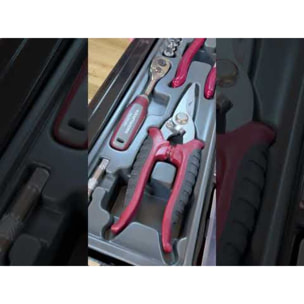 Caisse à outils KRAFTWERK avec outils 1/4' + 1/2' - 106 pièces - 206.000.000