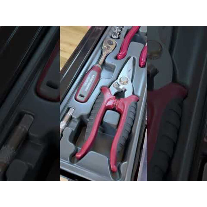 Caisse à outils KRAFTWERK avec outils 1/4' + 1/2' - 106 pièces - 206.000.000