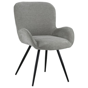 Chaise en chenille grise EVA