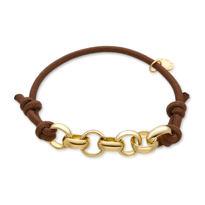 Coletero acabado en oro amarillo de 18k