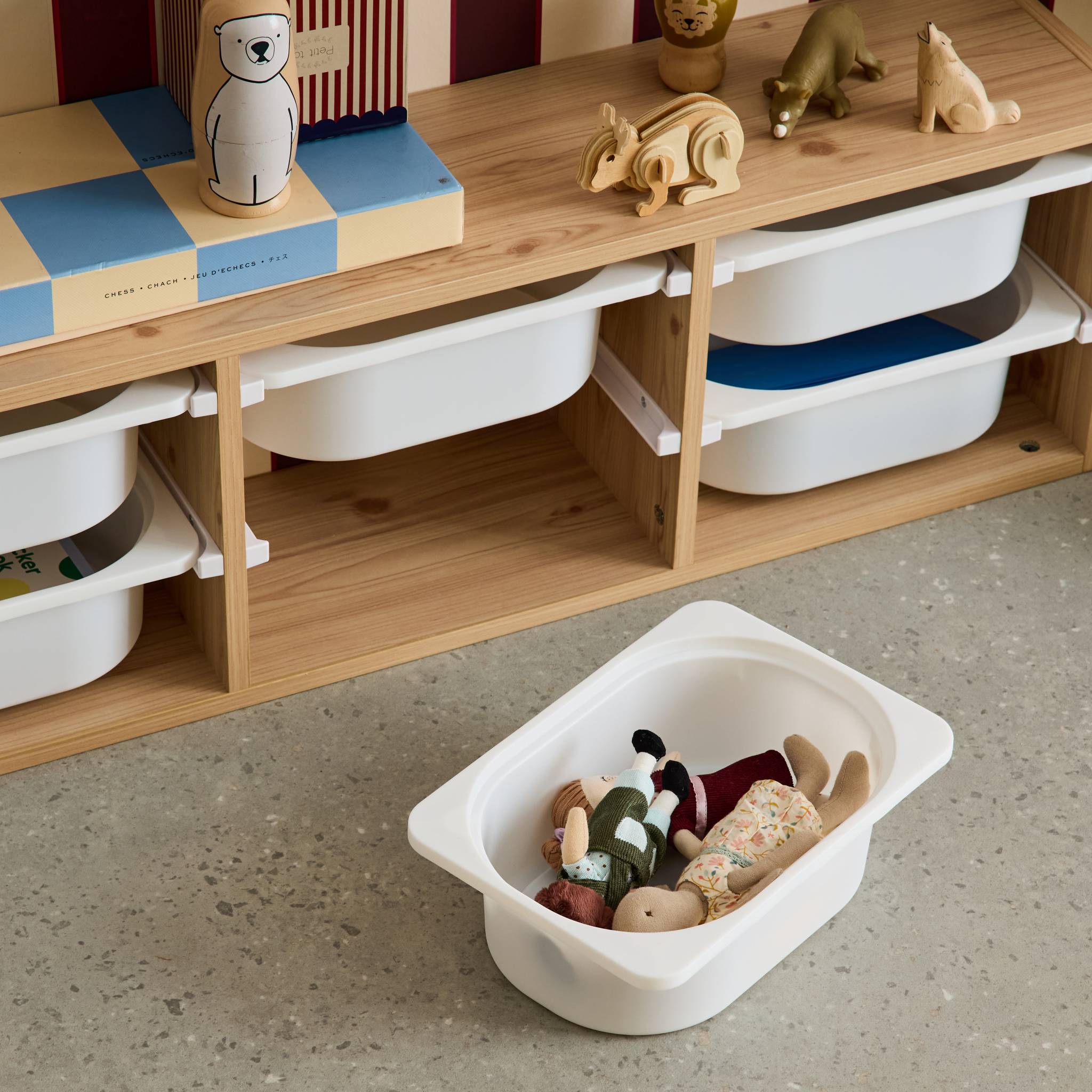 Meuble de rangement pour enfant 6 bacs de rangement SORA