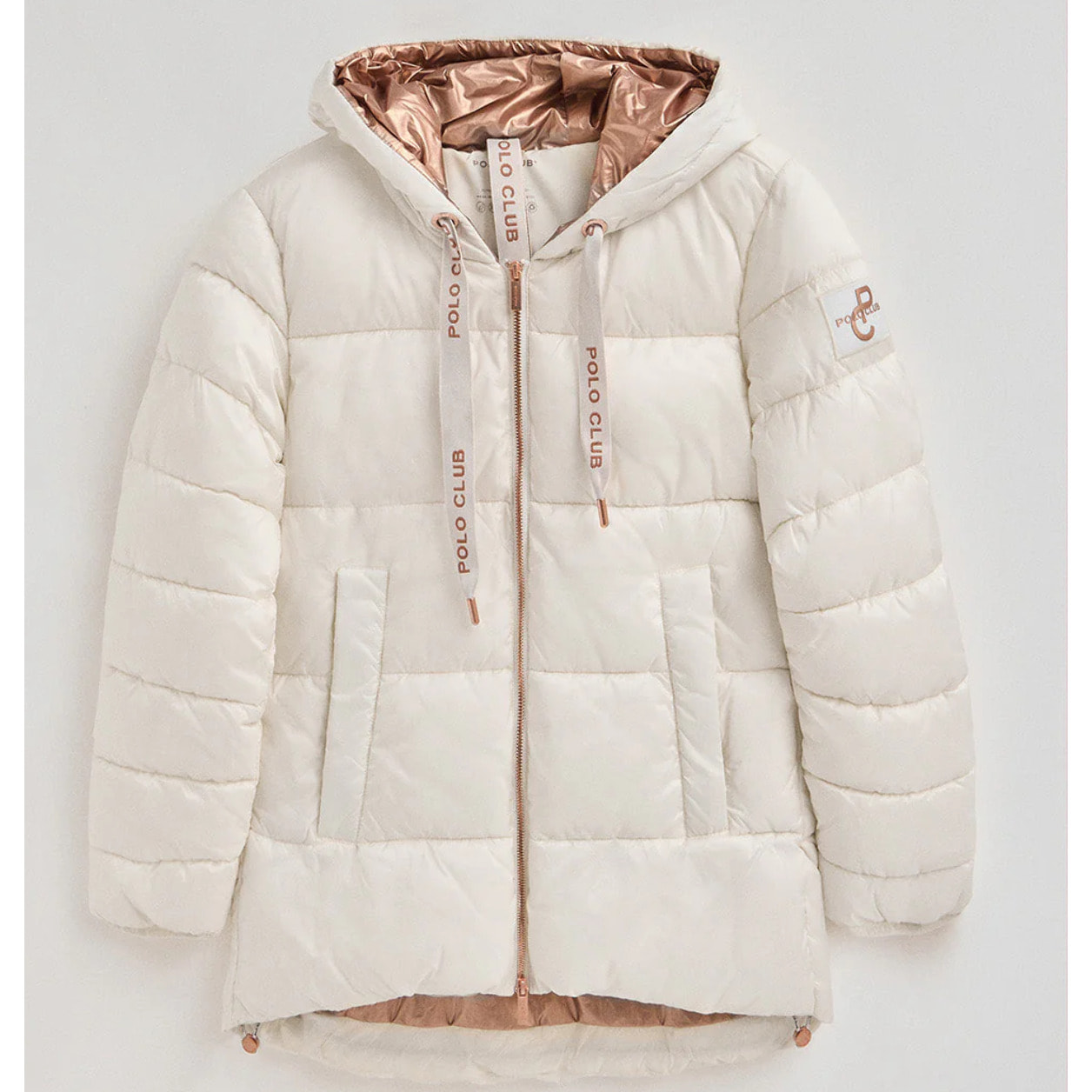 Chaqueta Ingrid color crudo con logo Polo Club