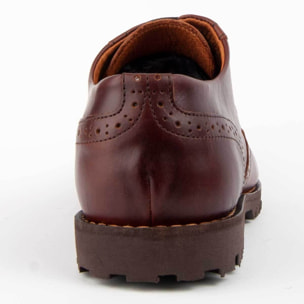 Zapato Oxford De Piel - Marron