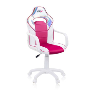 Silla gaming DRW Iris - Blanco - Rosa DRW