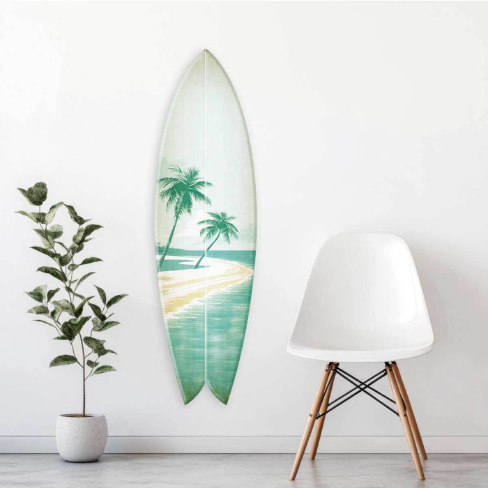Planche de surf décorative Paradise cove Tableau alu Dibond