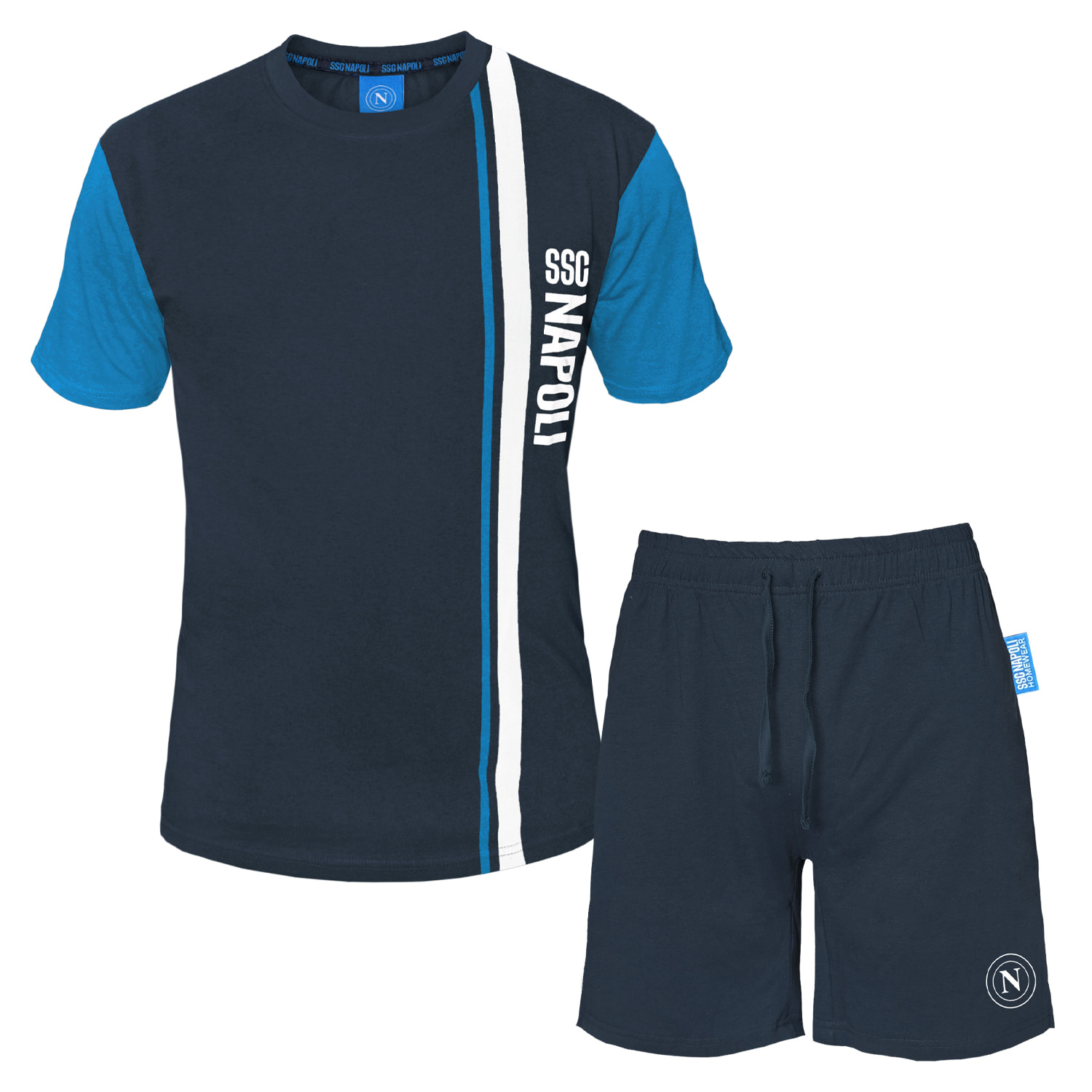Pigiama / Completo Corto Uomo NAPOLI Prod. Ufficiale Cotone - Art.2125