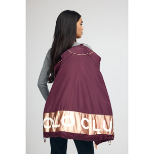 Chaleco acolchado color borgoña con logo Polo Club