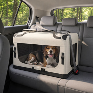 Sac de transport chien chat pliable poignée entrée zippée fenêtres maillées accessoires