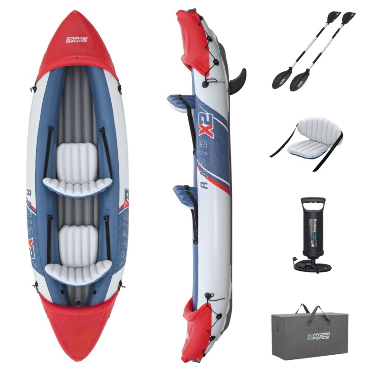 Bestway Kayak gonflable 2 places Rapid X2 321 cm