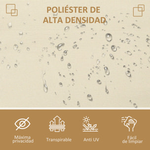 Toldo Lateral Retráctil 300x180 cm Pantalla Enrollable Mampara de Privacidad y Protección Solar para Jardín Balcón Terraza Crema