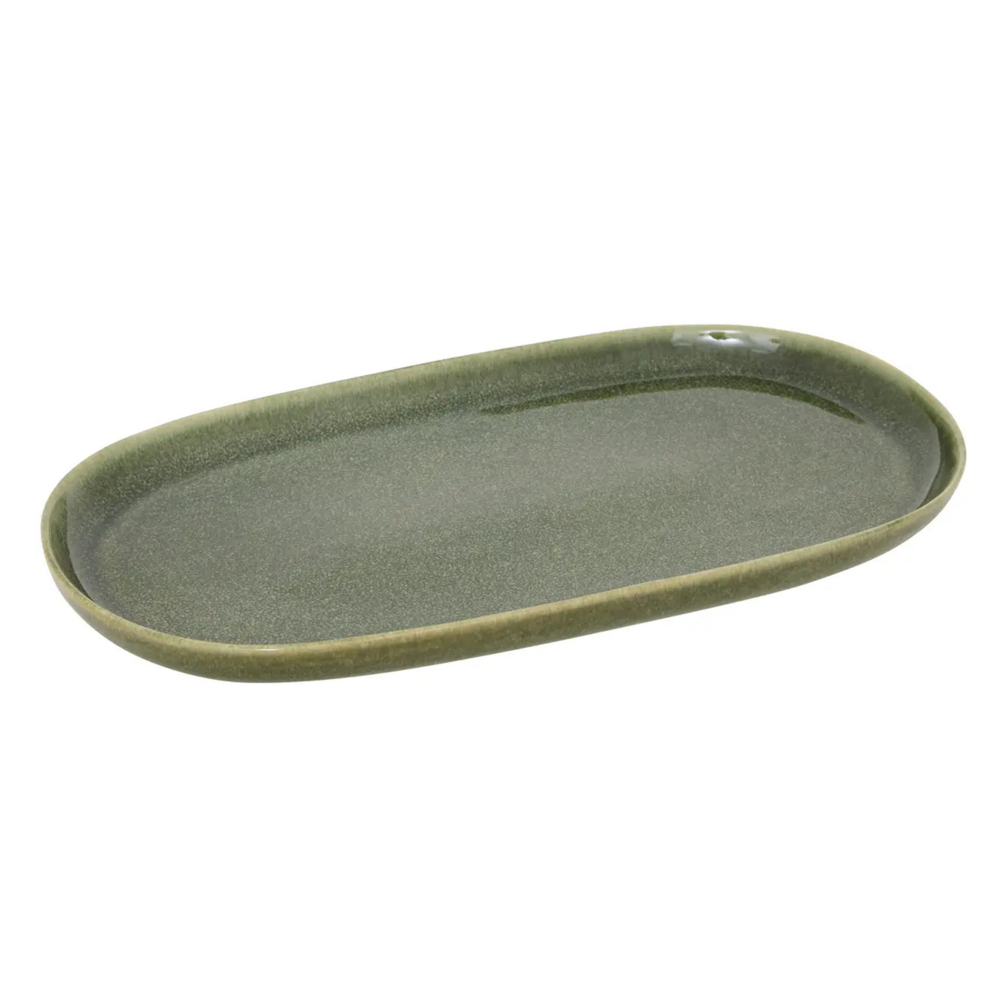 Plat de présentation Terre inconnue vert Kaki L31xp17,5xH2,6cm