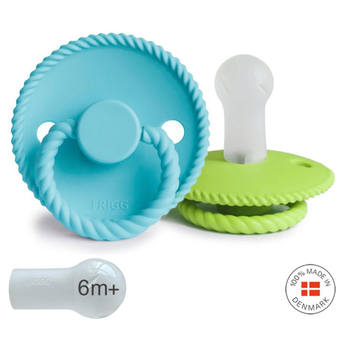 Frigg Pack 2 Chupetes Block Silicona Rope