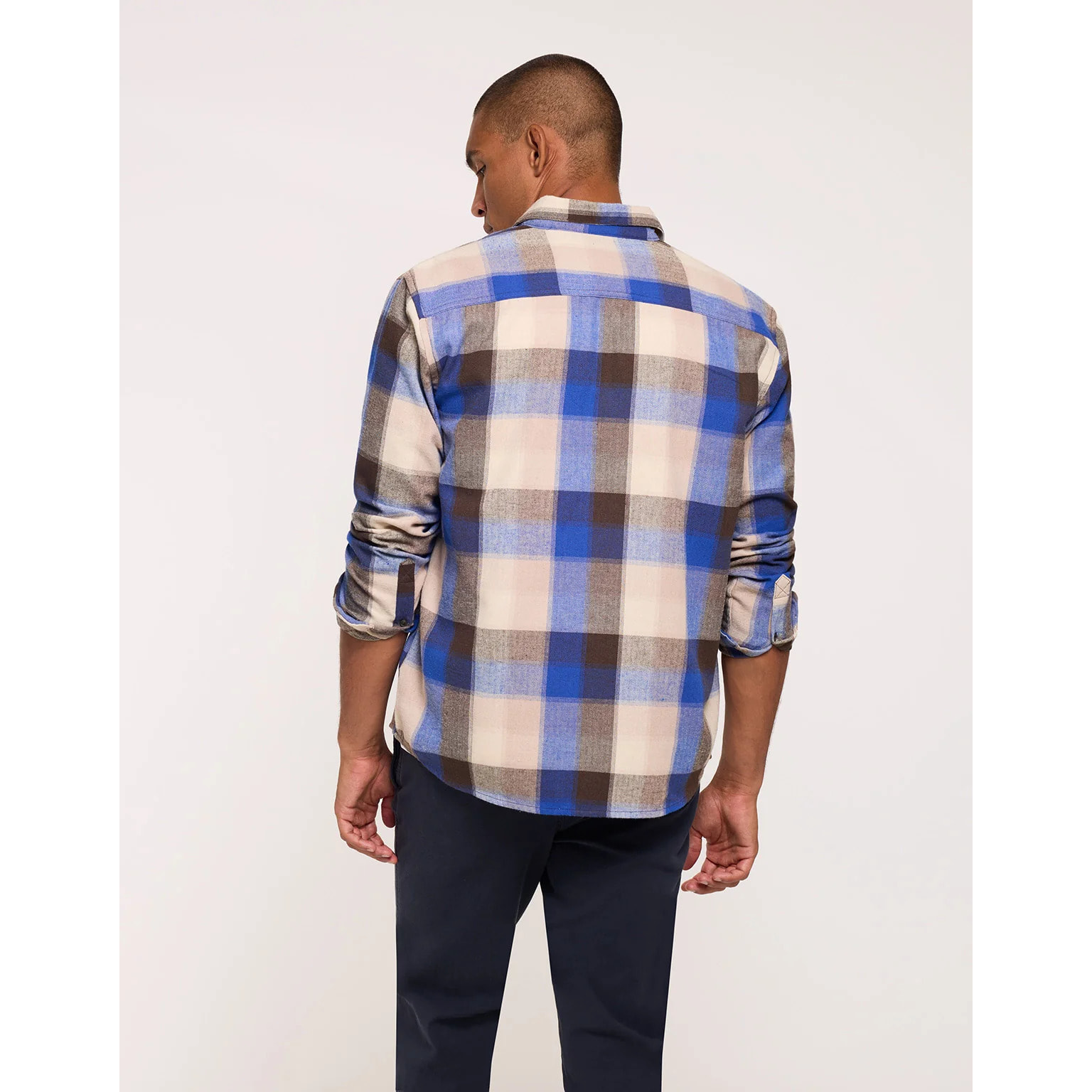 Camisa Manga Larga a Cuadros Azul - Frost