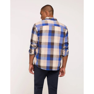 Camisa Manga Larga a Cuadros Azul - Frost