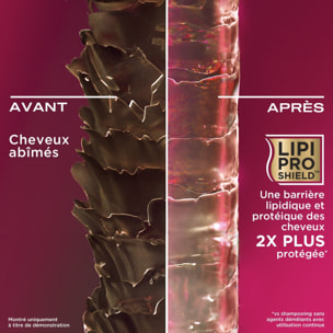 OGX Shampooing Fortifiant Huile de Kératine, 385ml – Soin capillaire renforçateur pour cheveux abîmés et cassants – Shampoing sa